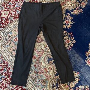 NYDJ skinny pull on faux suede  black pants / leggings plus 16